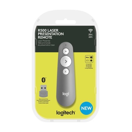 Logitech R500 télécommande Bluetooth RF Gris