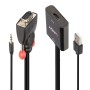 Lindy 38284 câble vidéo et adaptateur VGA (D-Sub) + 3,5 mm HDMI + USB Noir