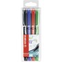 STABILO SENSOR fine stylo fin Noir, Bleu, Vert, Rouge 4 pièce(s)