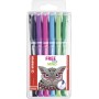 STABILO SENSOR stylo fin Noir, Bleu, Vert, Vert clair, Rose, Violet 6 pièce(s)