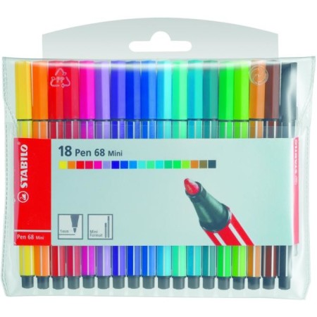 STABILO Pen 68 Mini stylo-feutre Multicolore 20 pièce(s)