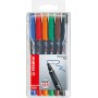 STABILO OHPen universal permanent, 6 Pack marqueur indélébile Pointe ogive Noir, Bleu, Marron, Vert, Orange, Rouge 6 pièce(s)