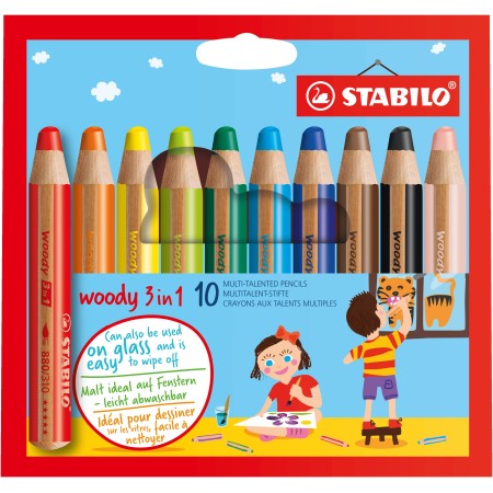 STABILO woody 3 in 1 Multicolore 10 pièce(s)