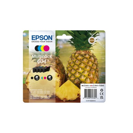 Epson 604 cartouche d'encre 4 pièce(s) Compatible Rendement standard Noir, Cyan, Magenta, Jaune