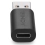 Lindy 41904 changeur de genre de câble USB 3.2 Type A USB 3.2 Type C Noir