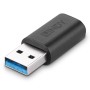 Lindy 41904 changeur de genre de câble USB 3.2 Type A USB 3.2 Type C Noir