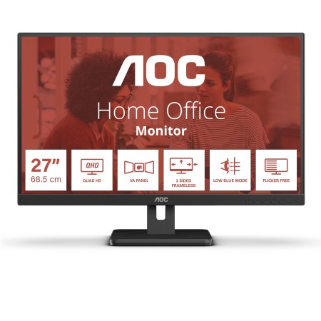 AOC E3 Q27E3UAM écran plat de PC 68,6 cm (27") 2560 x 1440 pixels Quad HD Noir