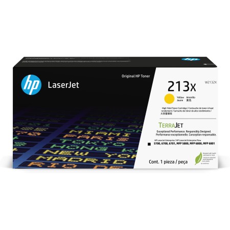 HP 213X Toner LaserJet authentique Grande capacité Jaune