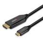 Lindy 43367 câble vidéo et adaptateur 1 m USB Type-C HDMI Type A (Standard) Noir