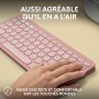 Logitech Pebble Keys 2 K380s clavier RF sans fil + Bluetooth AZERTY Français Rose