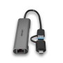 Lindy 43379 hub & concentrateur USB 3.2 Gen 1 (3.1 Gen 1) Type-A + Type-C 5000 Mbit s Gris