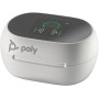 POLY Écouteurs sable blanc Voyager Free 60+ UC M + adaptateur USB-A BT700 + étui de charge avec écran tactile