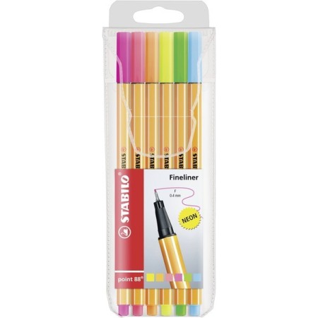 STABILO point 88 stylo fin Multicolore 6 pièce(s)