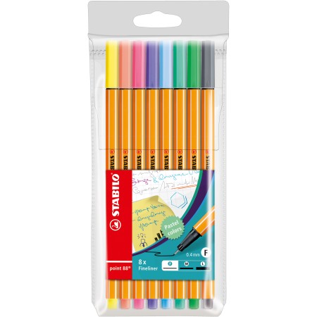 STABILO point 88 stylo fin Moyen Multicolore 8 pièce(s)