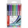 STABILO Sensor medium stylo fin Moyen Noir, Bleu, Vert, Bleu clair, Vert clair, Violet, Rouge, Violet 8 pièce(s)