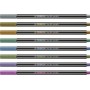 STABILO Pen 68 metallic stylo-feutre Moyen Multicolore 8 pièce(s)