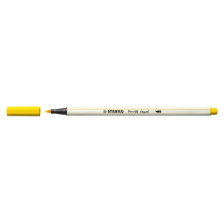 STABILO Pen 68 brush stylo-feutre Moyen Jaune 1 pièce(s)