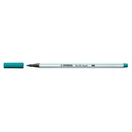 STABILO Pen 68 brush stylo-feutre Moyen Bleu, Turquoise 1 pièce(s)