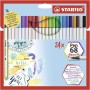 STABILO Pen 68 brush stylo-feutre Multicolore 24 pièce(s)