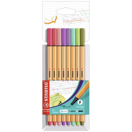 STABILO point 88 stylo fin Multicolore 8 pièce(s)