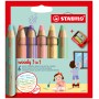 STABILO woody 3 in 1 Couleurs assorties 6 pièce(s)