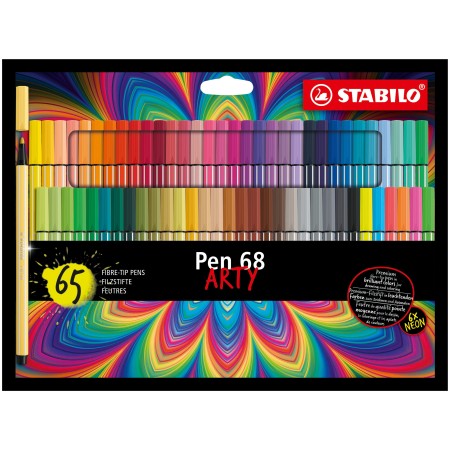 STABILO Pen 68 ARTY stylo-feutre Multicolore 65 pièce(s)