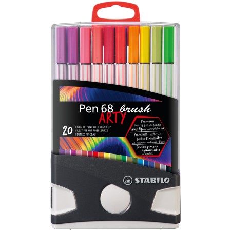 STABILO Pen 68 brush ARTY stylo-feutre Couleurs assorties 20 pièce(s)