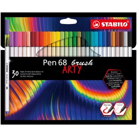STABILO Pen 68 brush ARTY stylo-feutre Couleurs assorties 30 pièce(s) STABILO Pen 68 brush ARTY stylo-feutre Couleurs assorties 30 pièce(s)