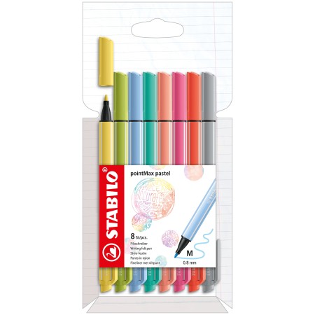 STABILO pointMax stylo fin Moyen Multicolore 8 pièce(s)