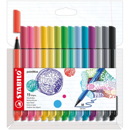 STABILO pointMax stylo fin Moyen Multicolore 8 pièce(s)