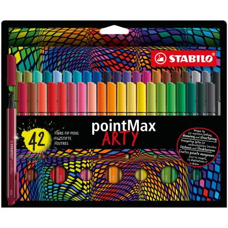 STABILO pointMax ARTY stylo fin Moyen Multicolore 42 pièce(s)