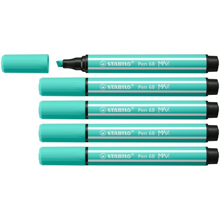 STABILO Pen 68 MAX stylo-feutre Turquoise 5 pièce(s)