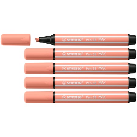 STABILO Pen 68 MAX stylo-feutre Orange clair 5 pièce(s)