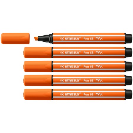 STABILO Pen 68 MAX stylo-feutre Orange 5 pièce(s)