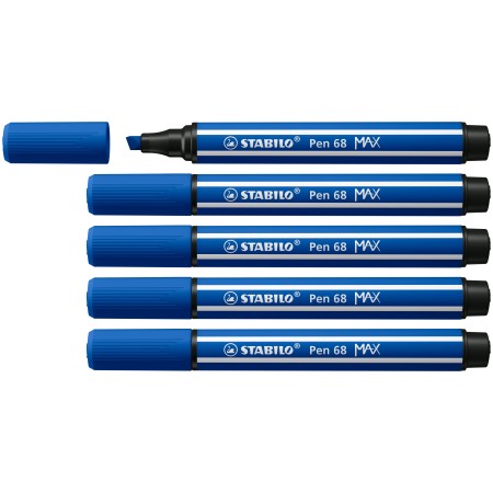 STABILO Pen 68 MAX stylo-feutre Bleu 5 pièce(s)