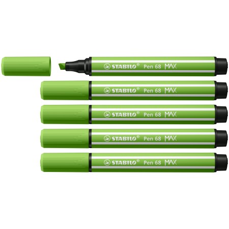 STABILO Pen 68 MAX stylo-feutre Vert clair 5 pièce(s)