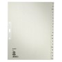 Leitz 12010085 intercalaire de classement Onglet avec index alphabétique Papier Gris