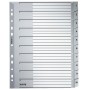 Leitz 12800000 intercalaire de classement Onglet avec index numérique Carton Gris