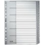 Leitz 12810000 intercalaire de classement Onglet avec index numérique Carton Gris