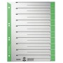 Leitz 16520055 intercalaire de classement Onglet avec index numérique Carton Vert, Gris