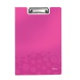 Leitz WOW Clipfolder with cover bloc-notes A4 Métal, Polymousse Rose