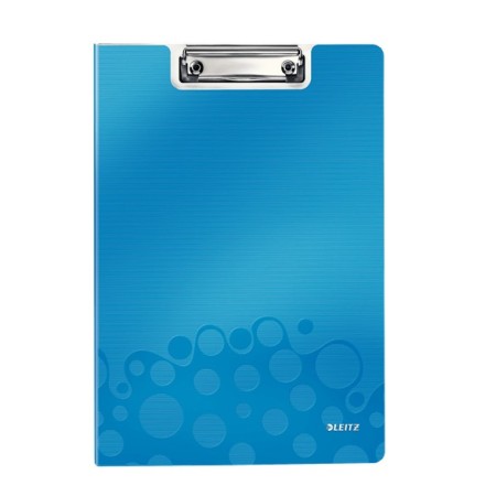 Leitz WOW Clipfolder with cover bloc-notes A4 Métal, Polymousse Bleu