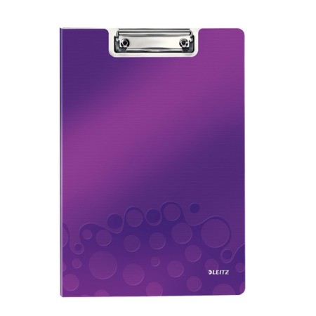 Leitz WOW Clipfolder with cover bloc-notes A4 Métal, Polymousse Violet