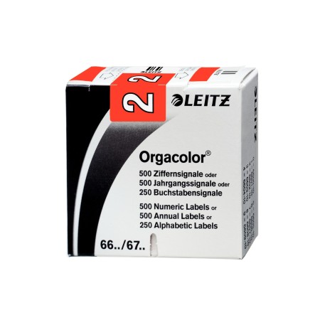 Leitz Orgacolor étiquette auto-collante Rectangle aux angles arrondis Rouge