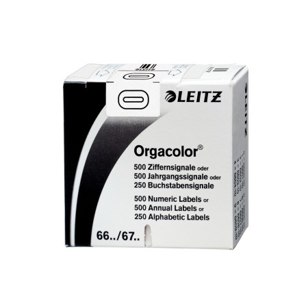 Leitz Orgacolor étiquette auto-collante Rectangle aux angles arrondis Blanc