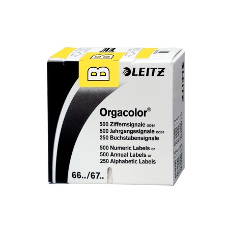 Leitz Orgacolor étiquette auto-collante Rectangle aux angles arrondis Jaune