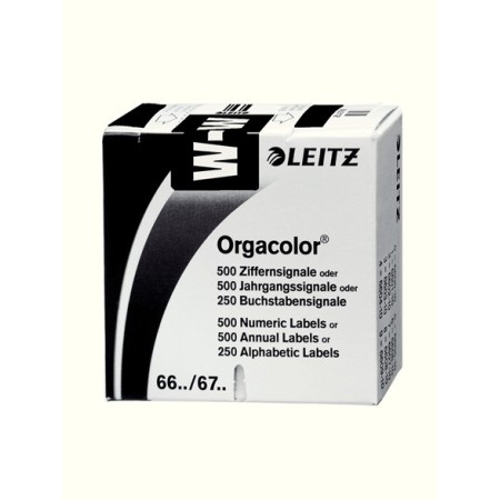 Leitz Orgacolor étiquette auto-collante Rectangle aux angles arrondis Noir