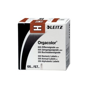 Leitz Orgacolor étiquette auto-collante Rectangle aux angles arrondis Marron Leitz Orgacolor étiquette auto-collante Rectangle aux angles arrondis Marron