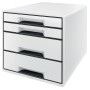 Leitz 52521001 bac de rangement de bureau Polystyrène Noir, Blanc