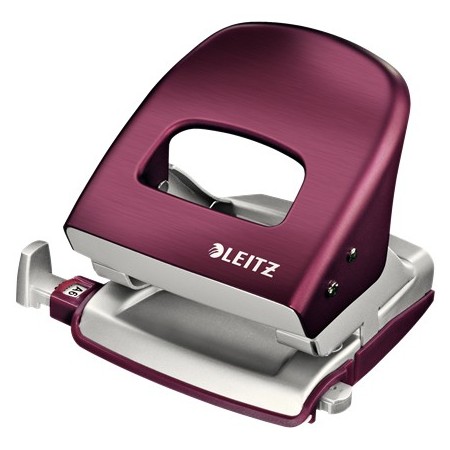 Leitz NeXXt 5006 perforateur papier 30 feuilles Rouge, Argent